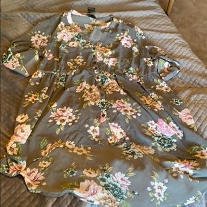 Torrid shirt , sheer , high low style. 3/4 sleeves